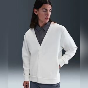 Nike 24.7 Impossibly Soft Men's Cardigan Sweater (Sail/Light Bone) Size Medium